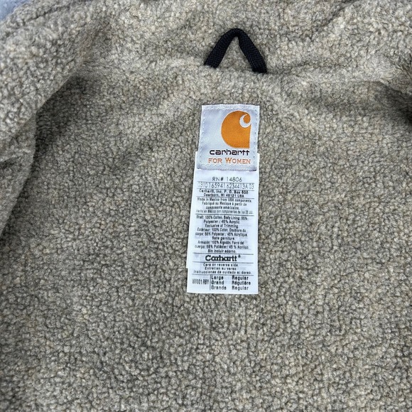 Vintage Carhartt Vest Sherpa Lined Duck Canvas  WV001 624 Ruby Women's Large - Picture 6 of 11